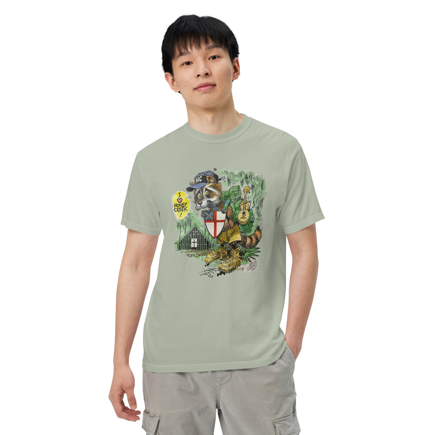 Jack Davis Raccoon Comfort Colors T-Shirt