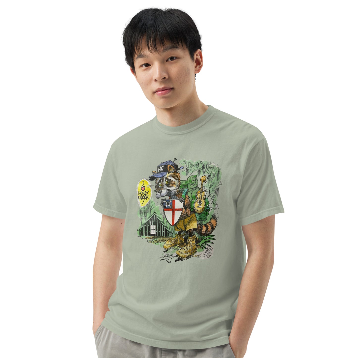 Jack Davis Raccoon Comfort Colors T-Shirt