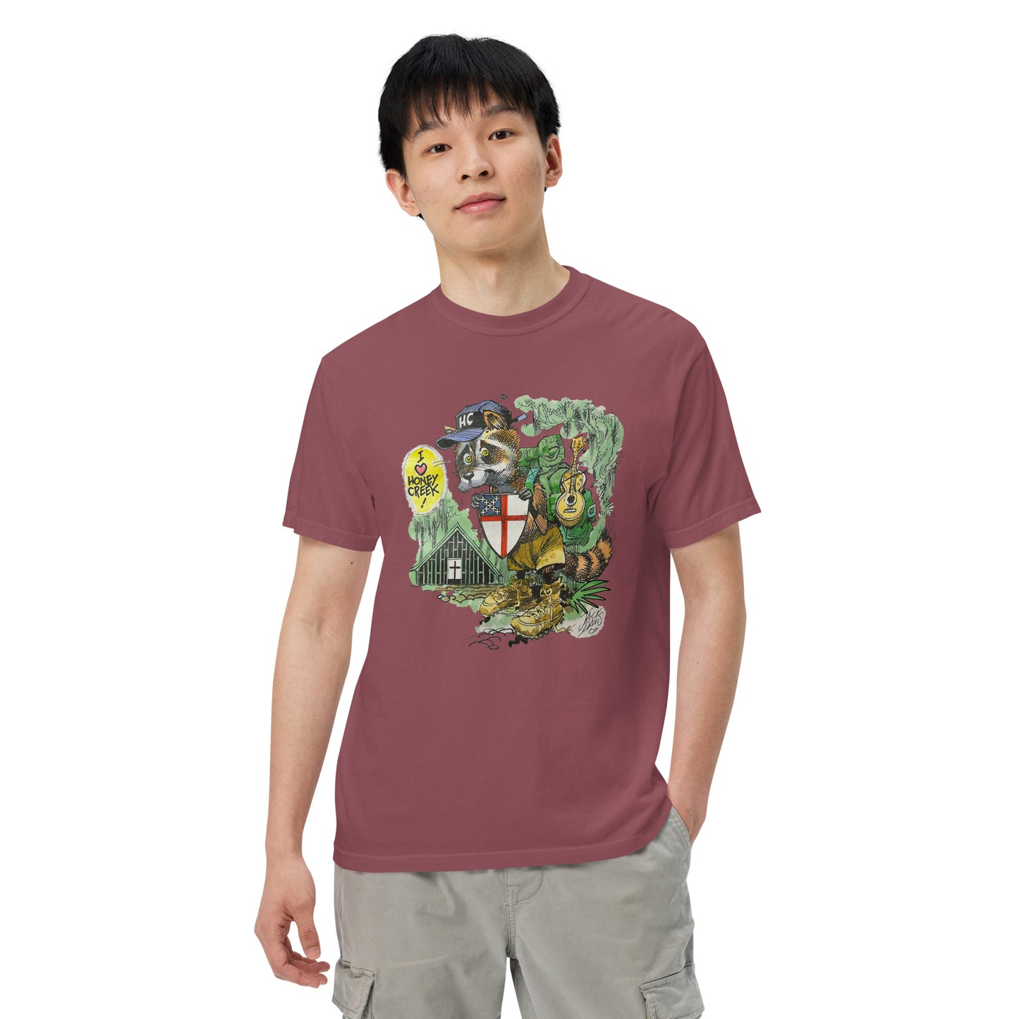 Jack Davis Raccoon Comfort Colors T-Shirt