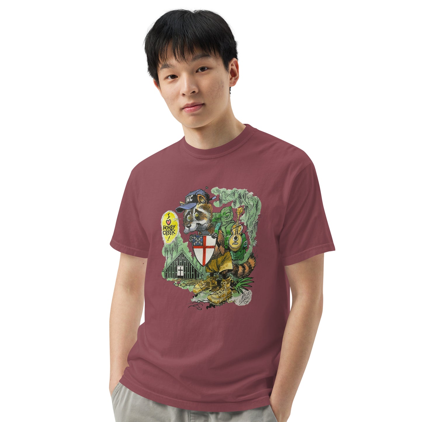 Jack Davis Raccoon Comfort Colors T-Shirt