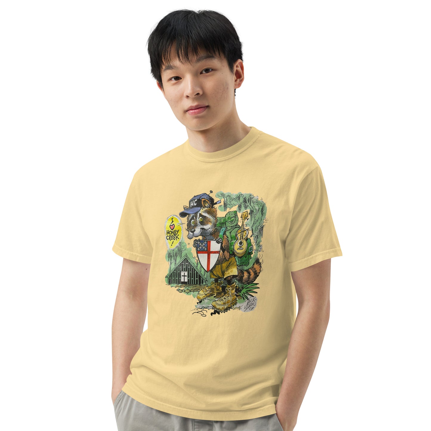 Jack Davis Raccoon Comfort Colors T-Shirt