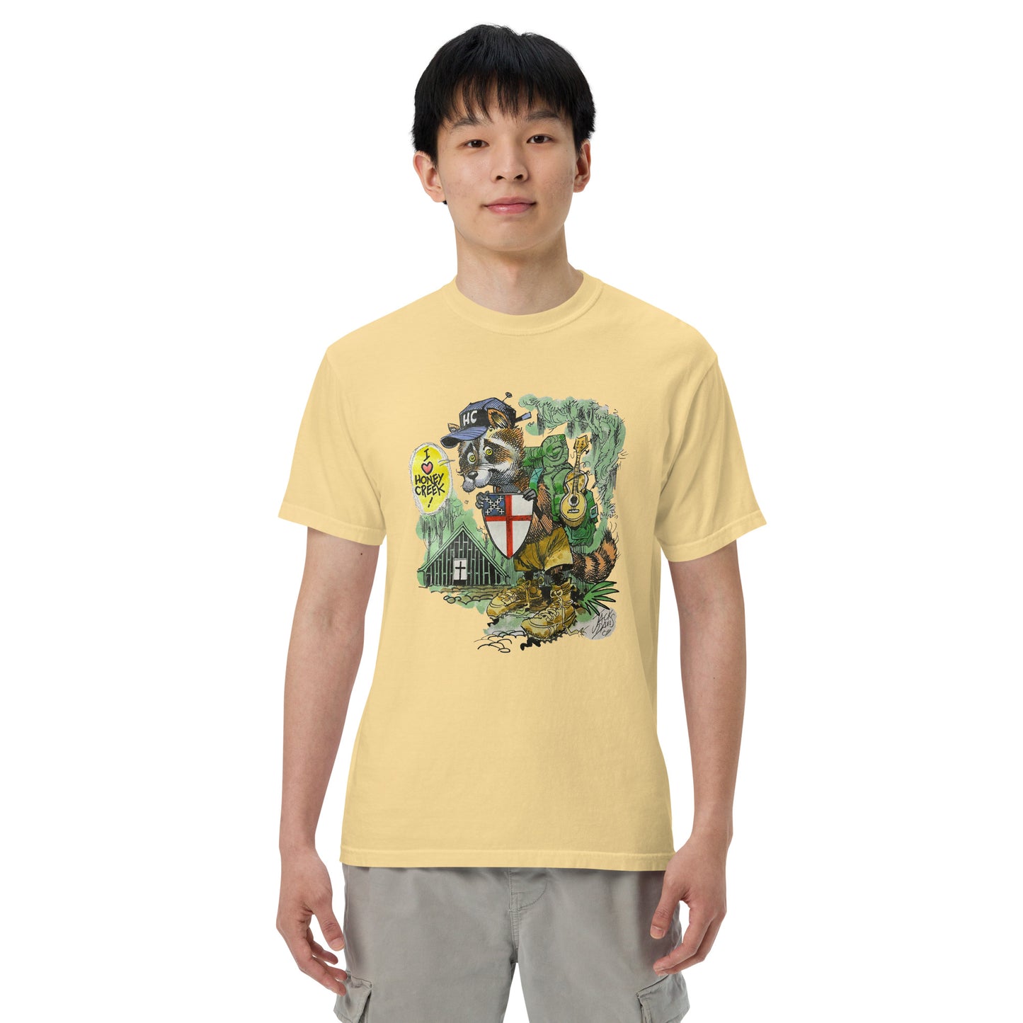 Jack Davis Raccoon Comfort Colors T-Shirt