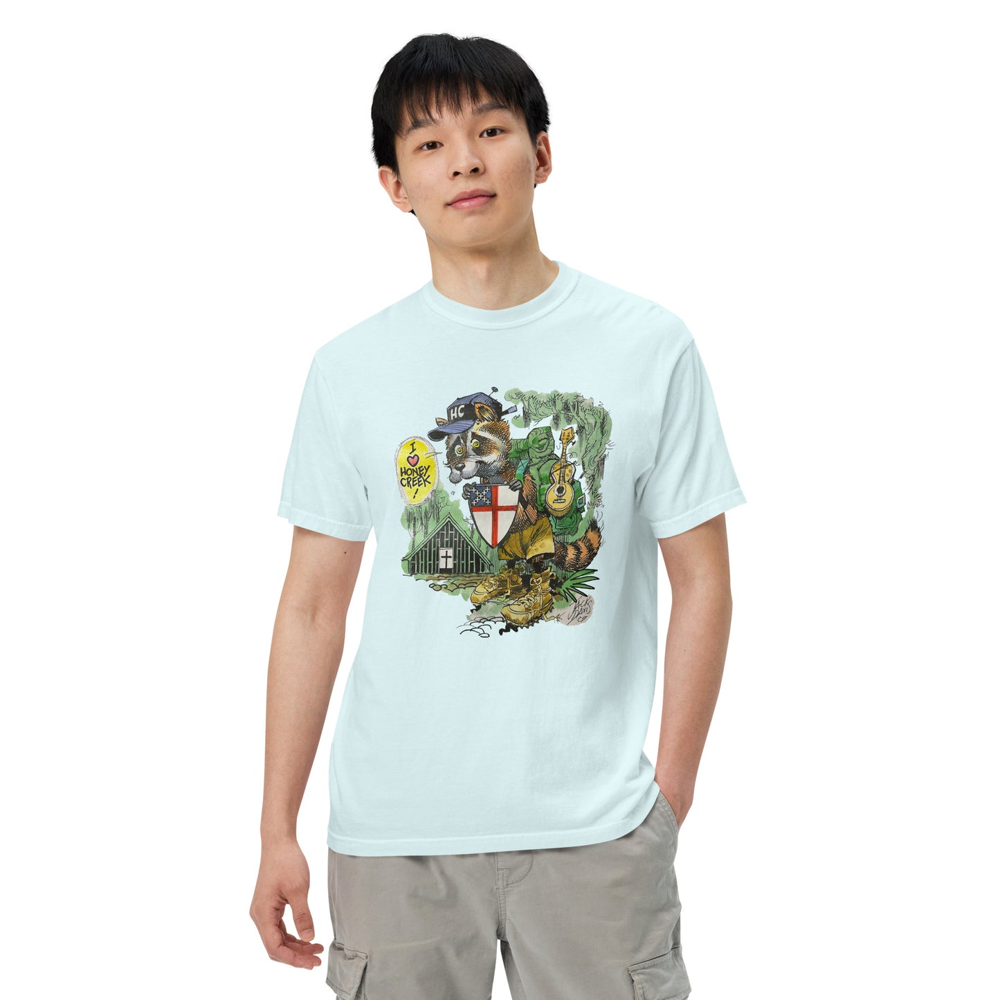 Jack Davis Raccoon Comfort Colors T-Shirt