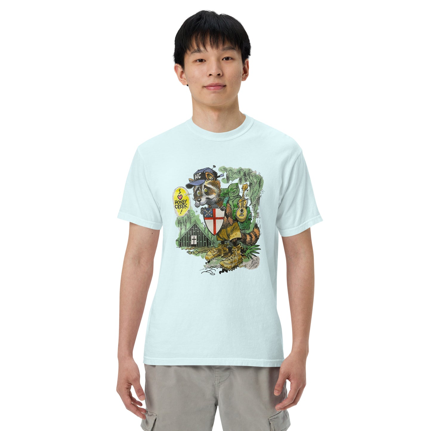 Jack Davis Raccoon Comfort Colors T-Shirt