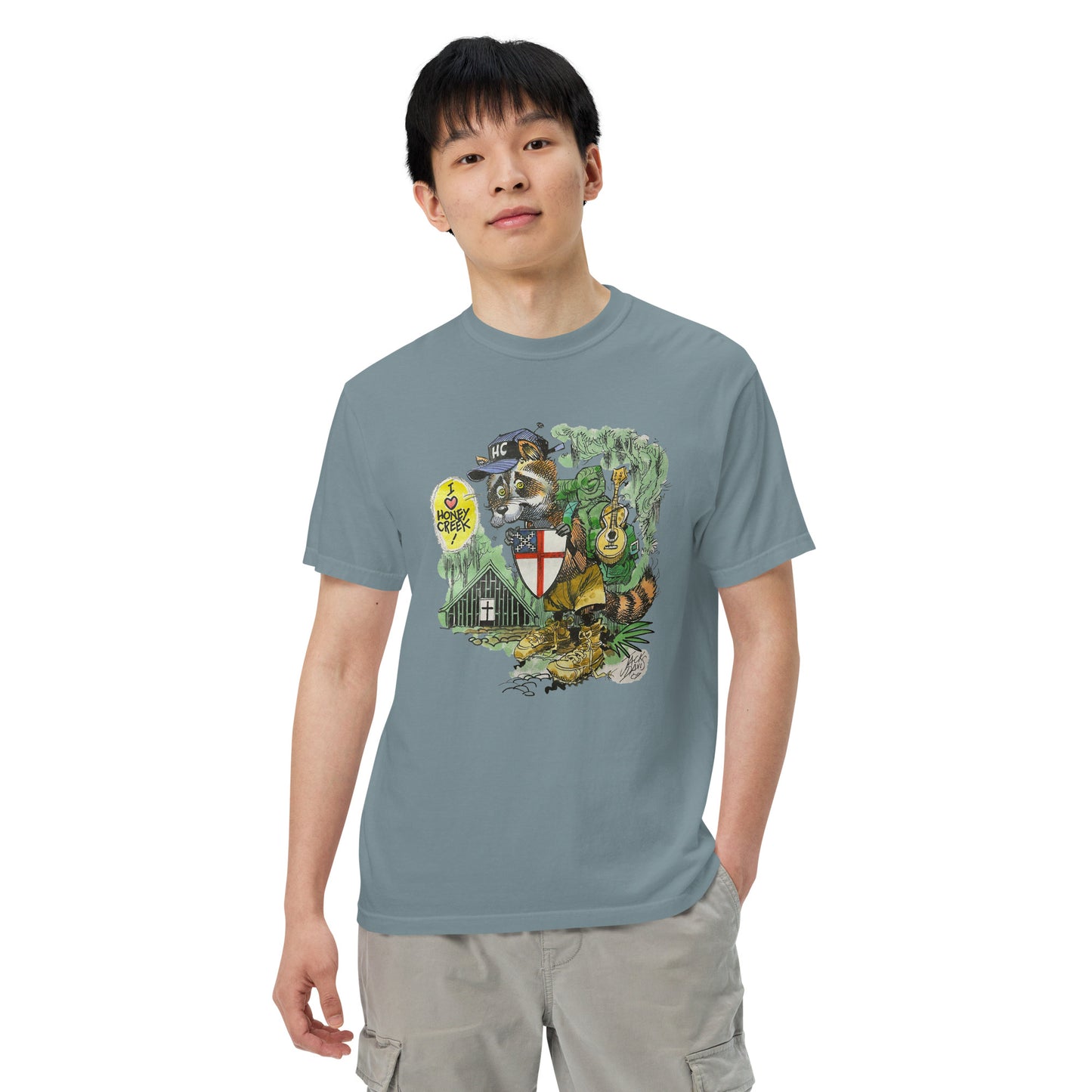 Jack Davis Raccoon Comfort Colors T-Shirt