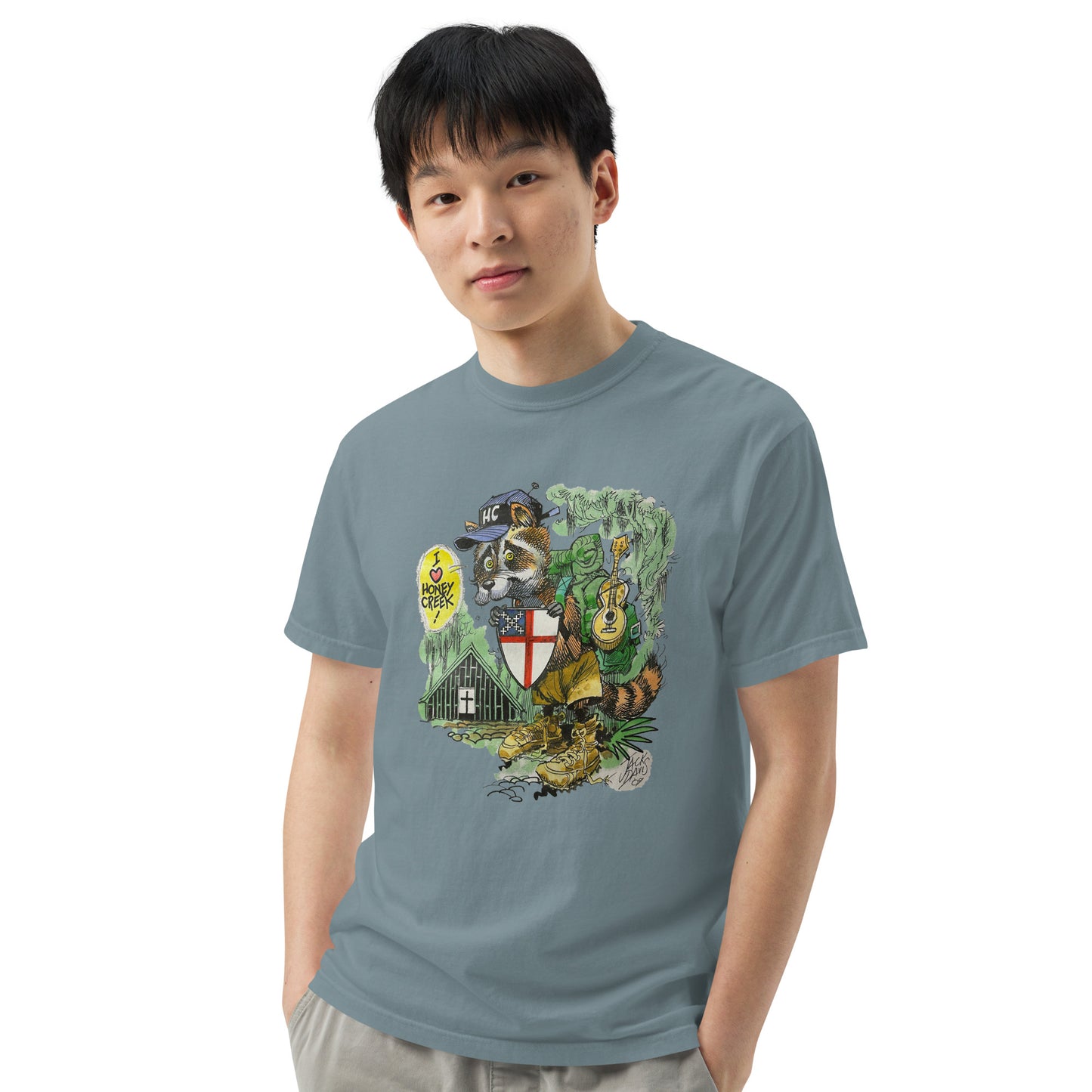 Jack Davis Raccoon Comfort Colors T-Shirt