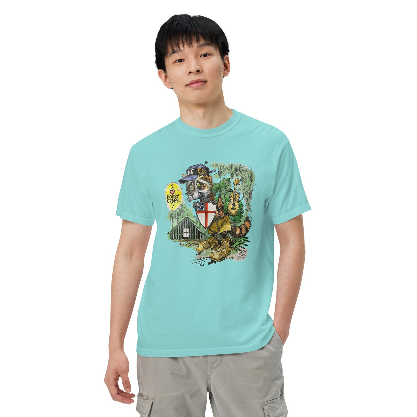 Jack Davis Raccoon Comfort Colors T-Shirt