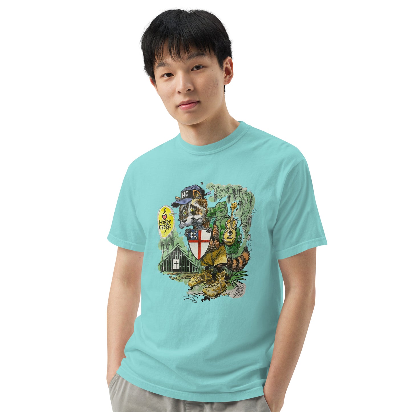 Jack Davis Raccoon Comfort Colors T-Shirt