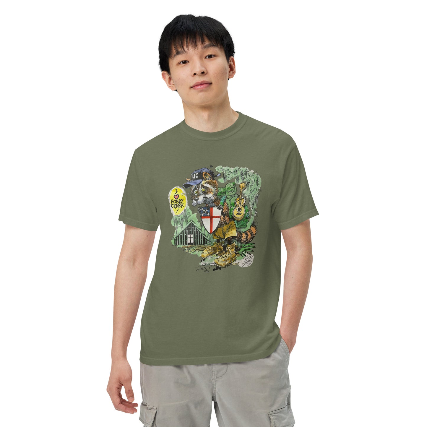 Jack Davis Raccoon Comfort Colors T-Shirt