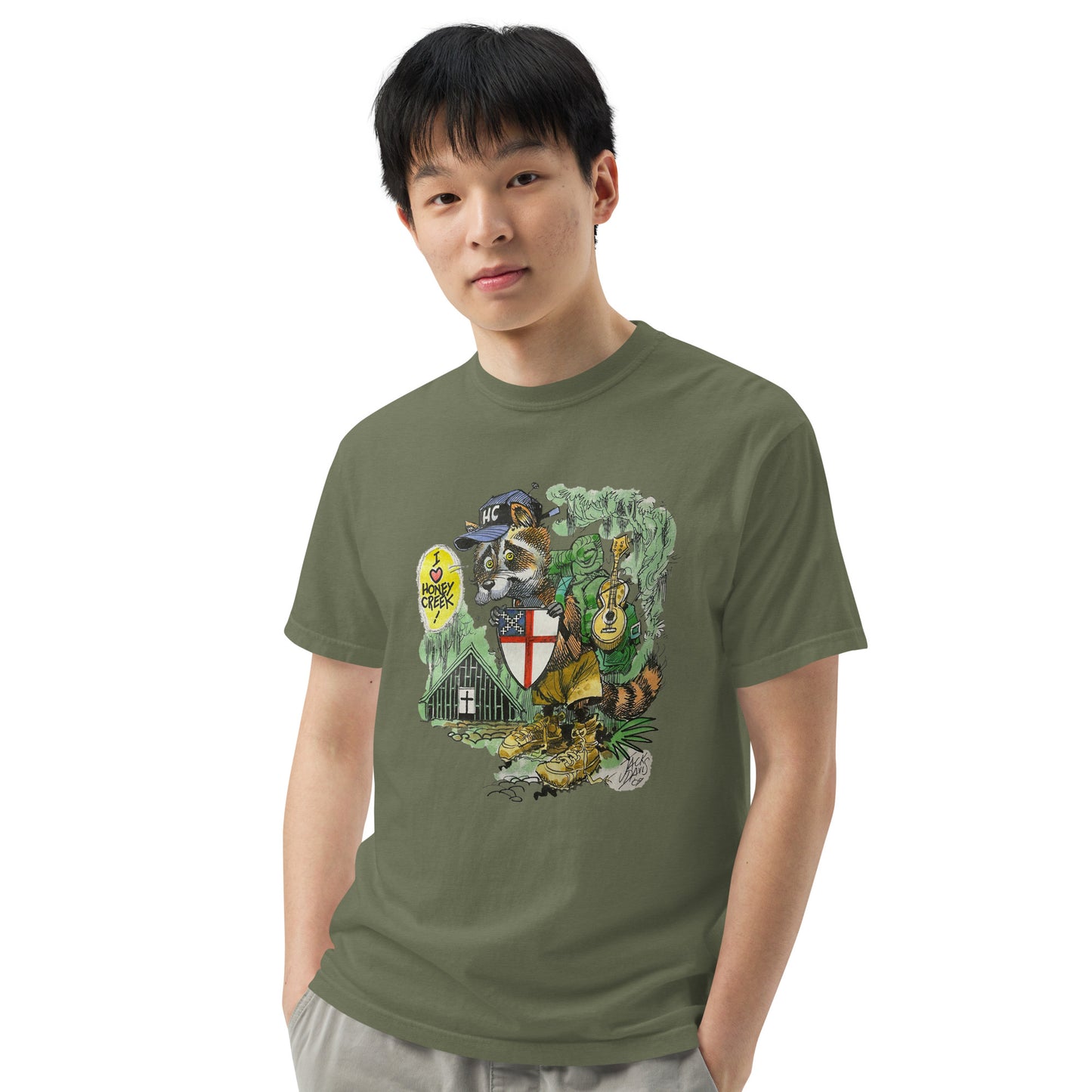 Jack Davis Raccoon Comfort Colors T-Shirt