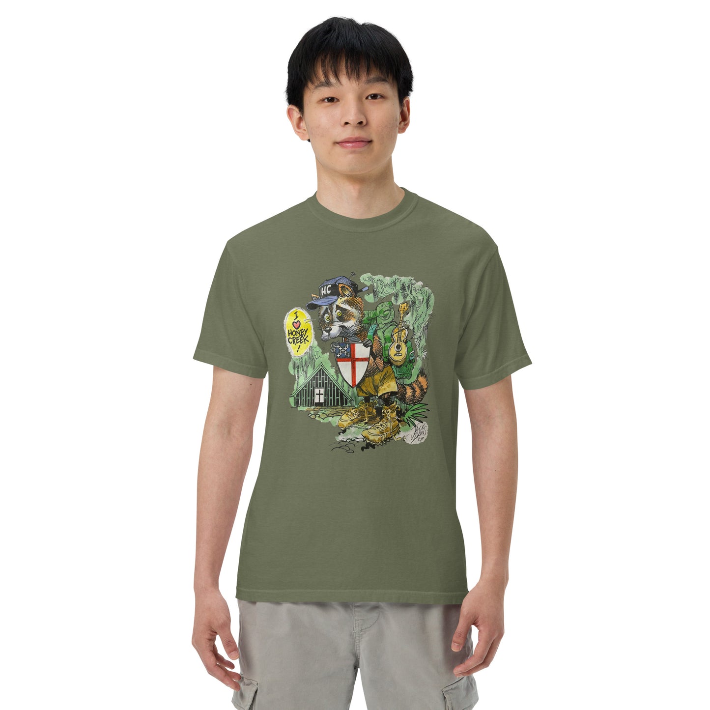 Jack Davis Raccoon Comfort Colors T-Shirt