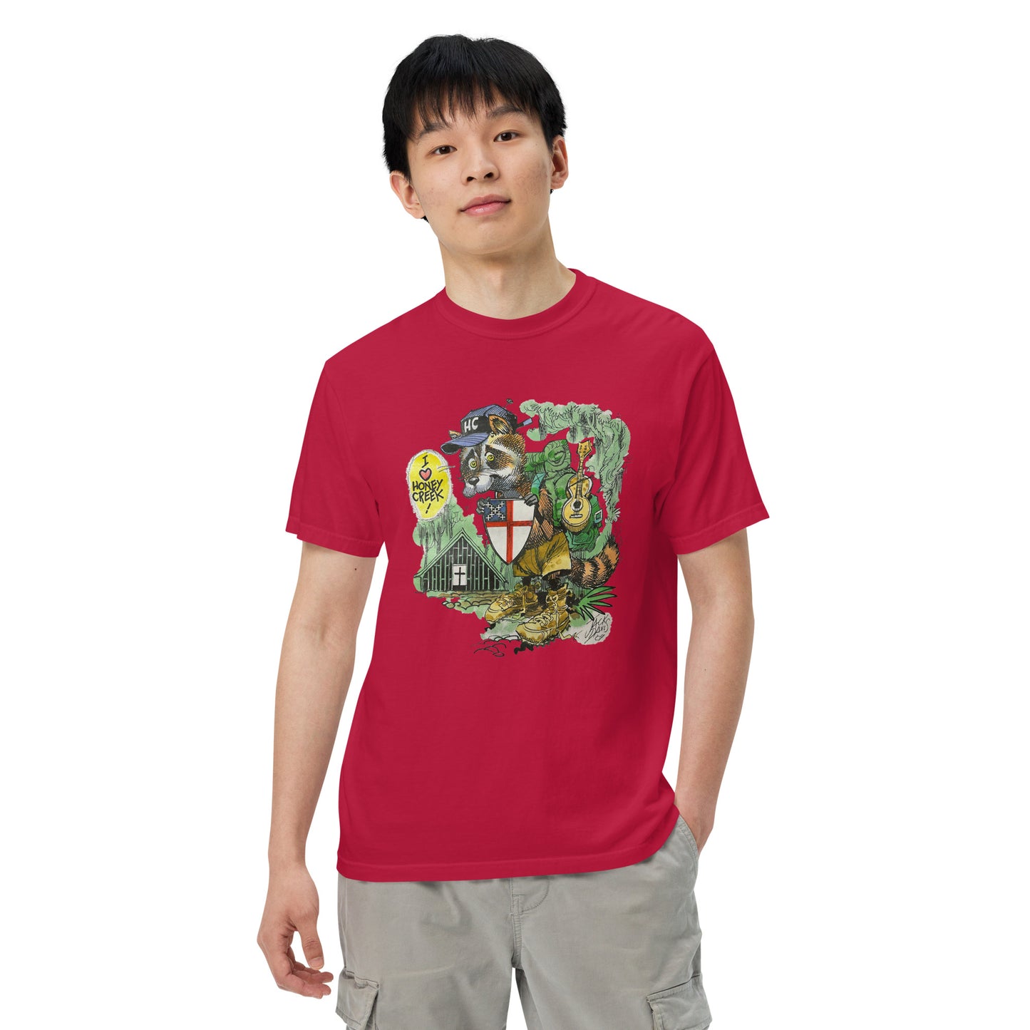 Jack Davis Raccoon Comfort Colors T-Shirt