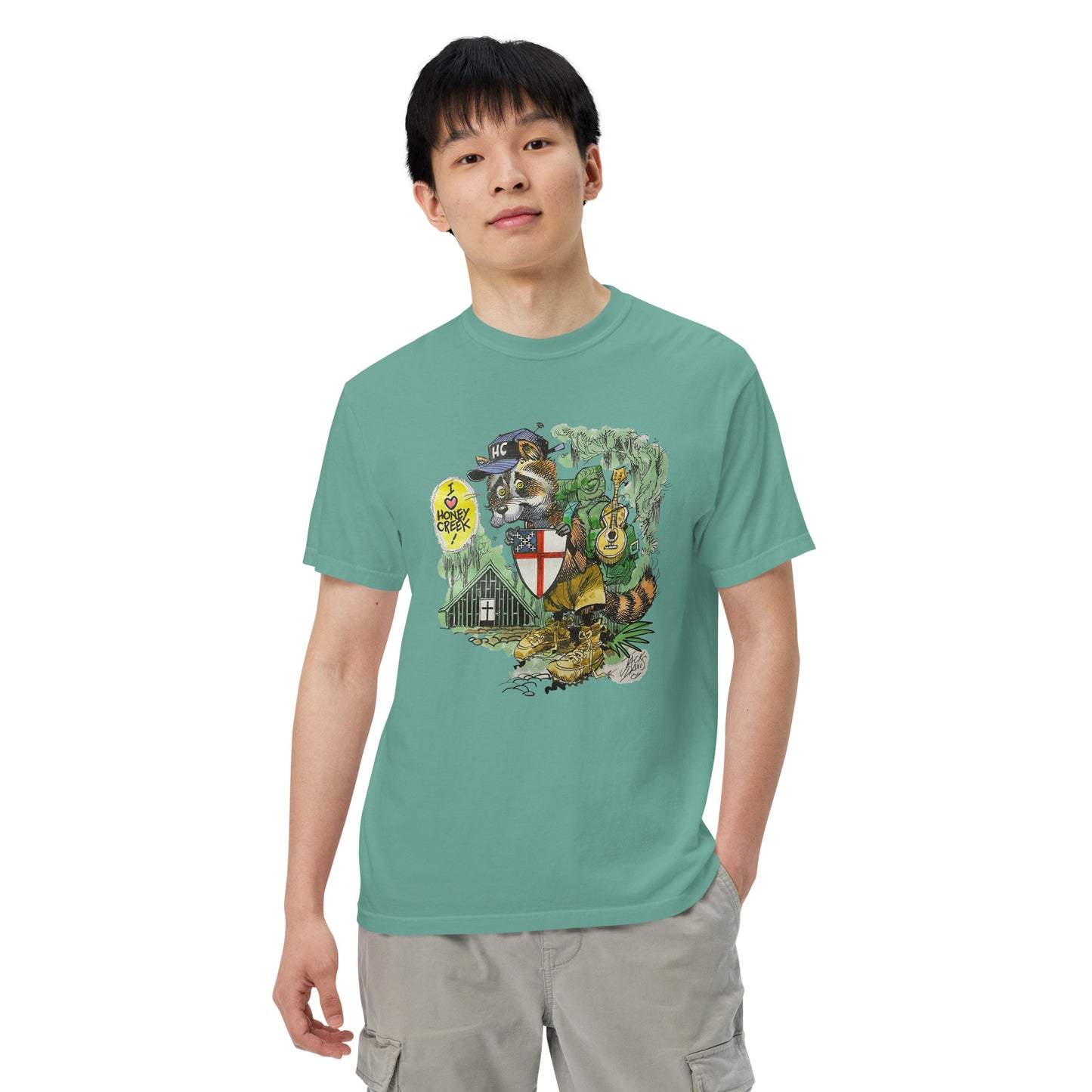 Jack Davis Raccoon Comfort Colors T-Shirt