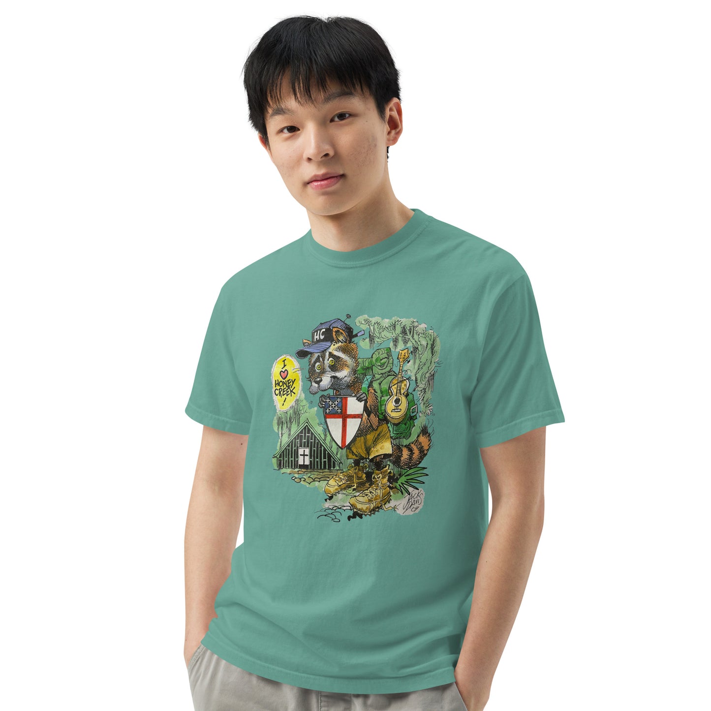 Jack Davis Raccoon Comfort Colors T-Shirt