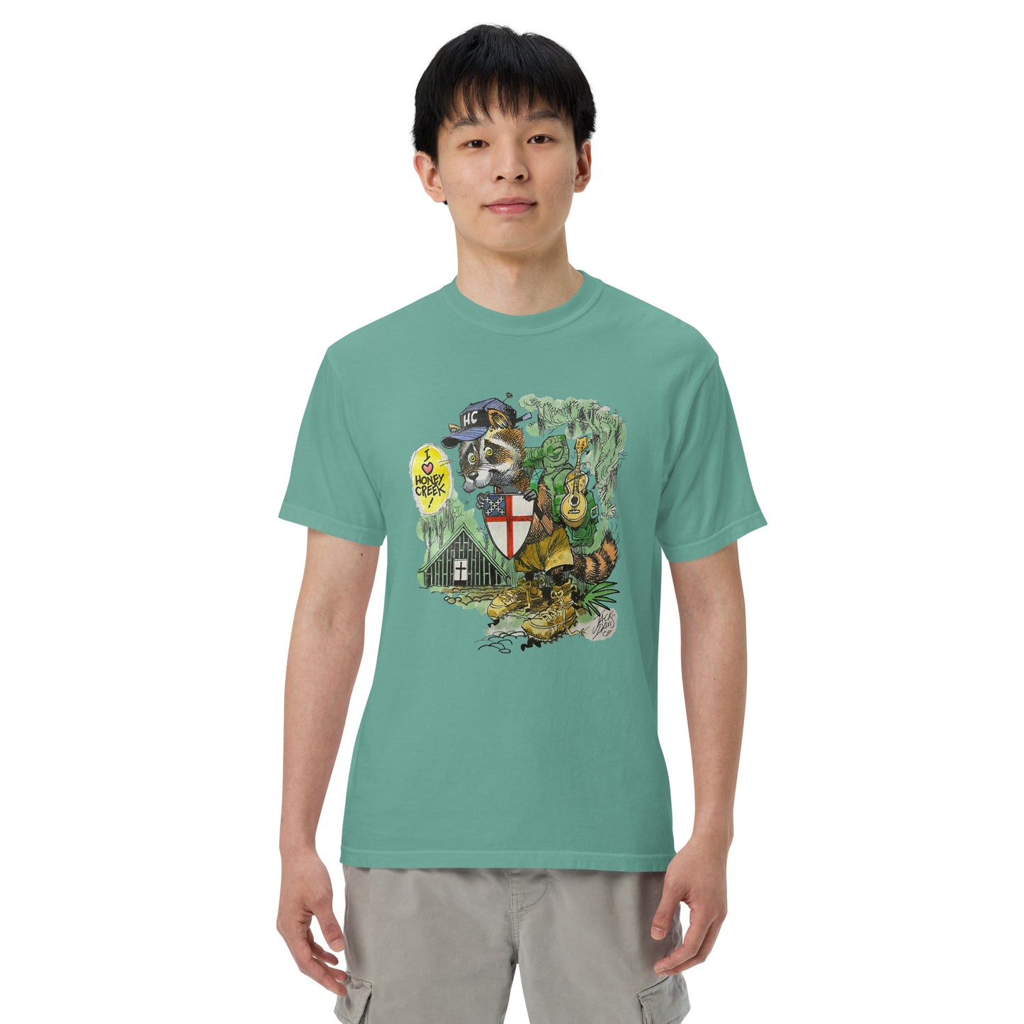 Jack Davis Raccoon Comfort Colors T-Shirt