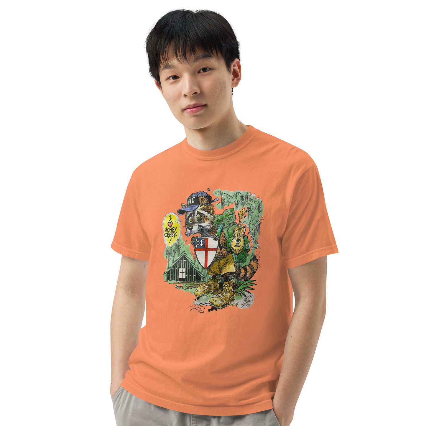 Jack Davis Raccoon Comfort Colors T-Shirt
