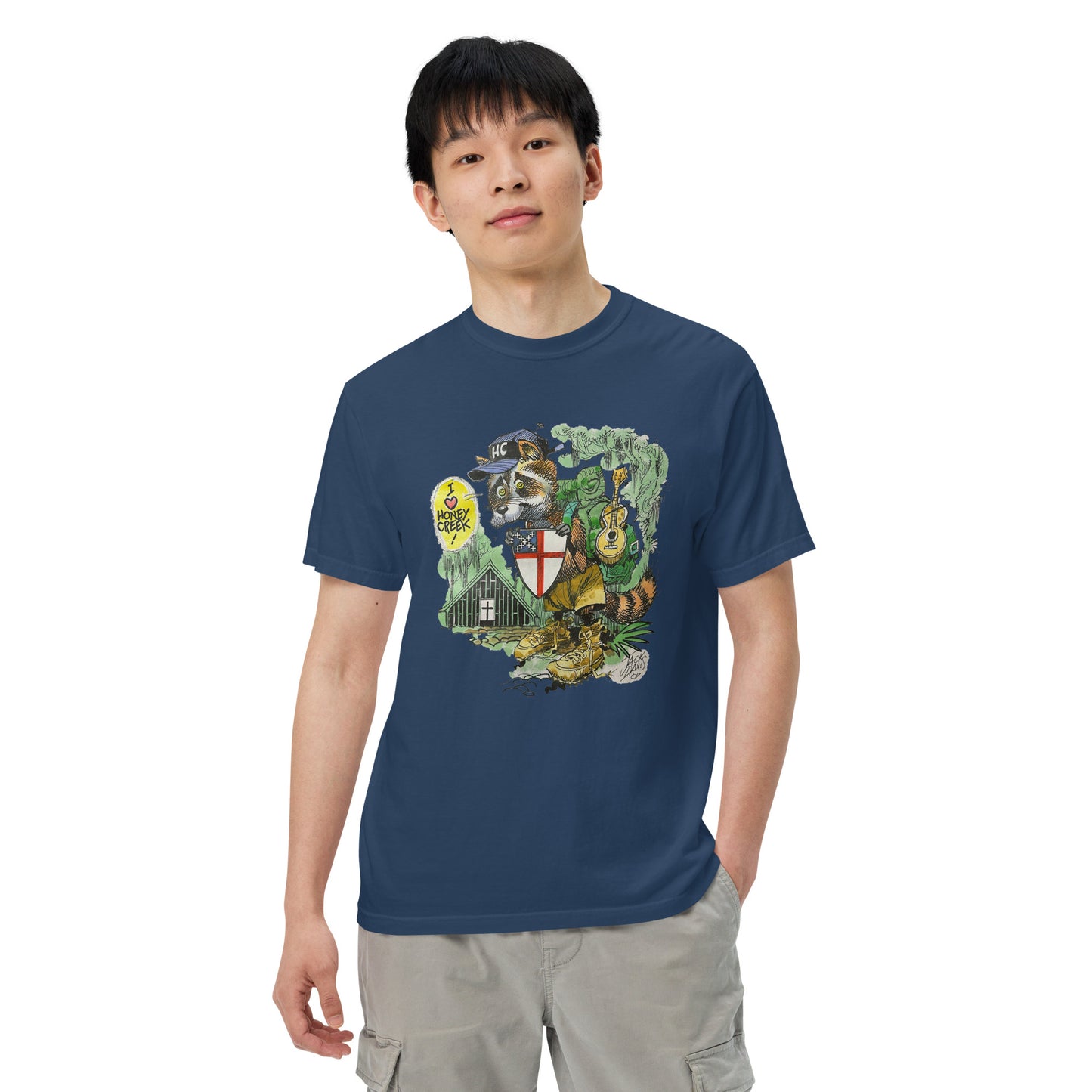 Jack Davis Raccoon Comfort Colors T-Shirt