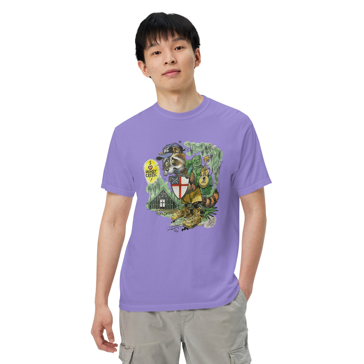 Jack Davis Raccoon Comfort Colors T-Shirt
