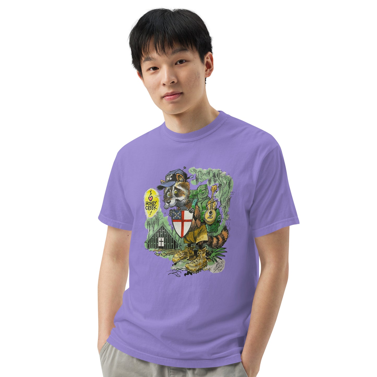 Jack Davis Raccoon Comfort Colors T-Shirt