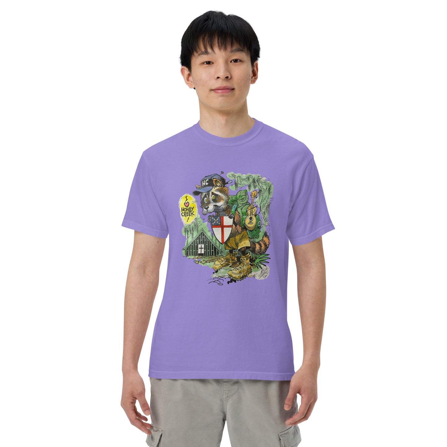 Jack Davis Raccoon Comfort Colors T-Shirt